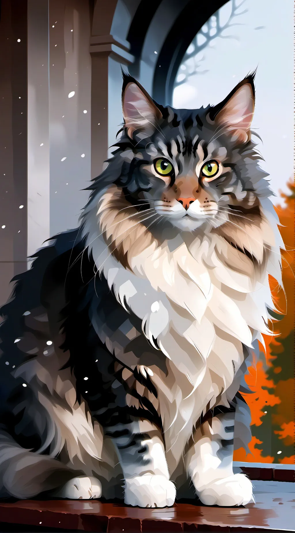 ai character: Cat Pierrot  background