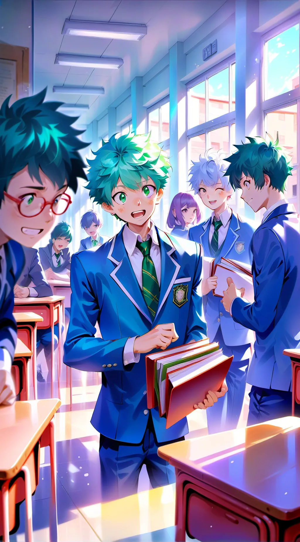 ai character: MHA escola 😻 background