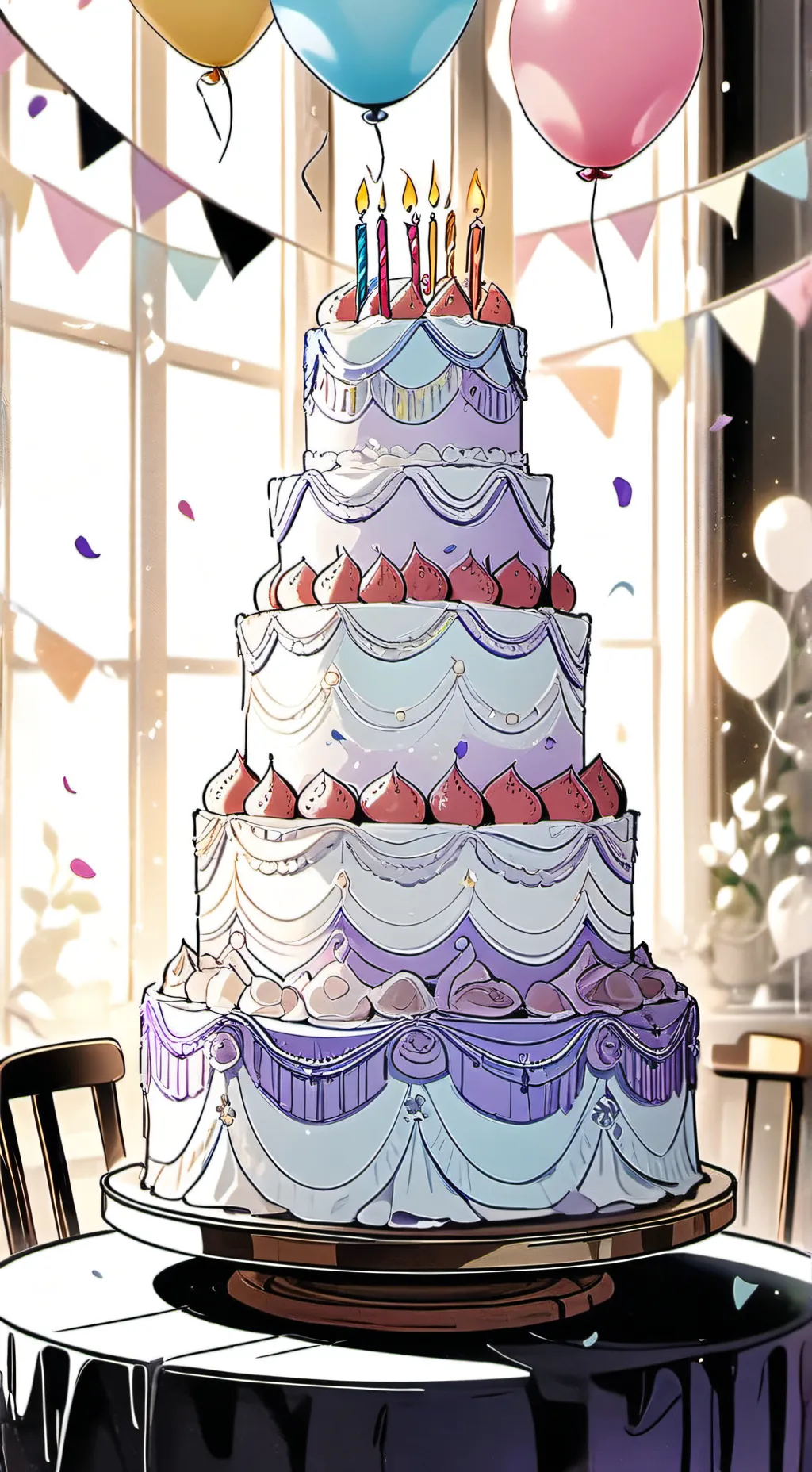 ai character: raddy birthday background