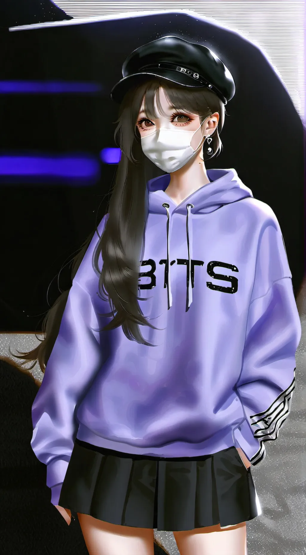 ai character: Army girl background