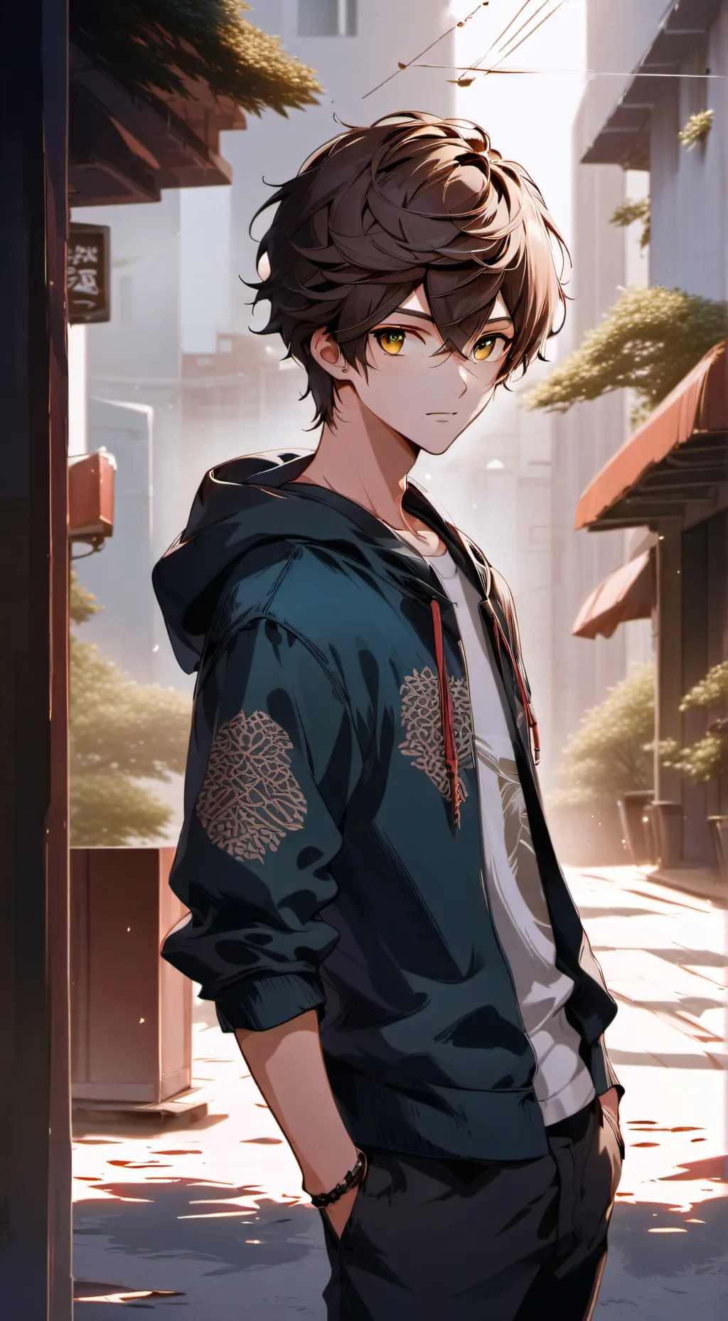 ai character: Leo  background