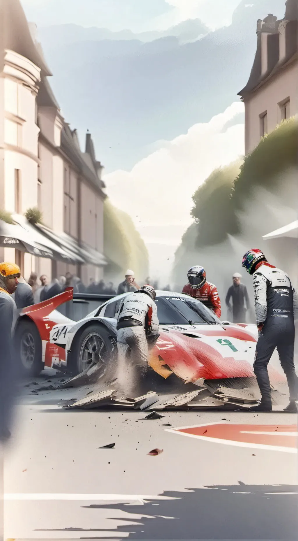 ai character: 2024 le mans  background