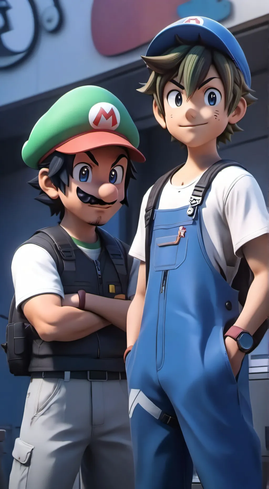 ai character: SMG4 crew background