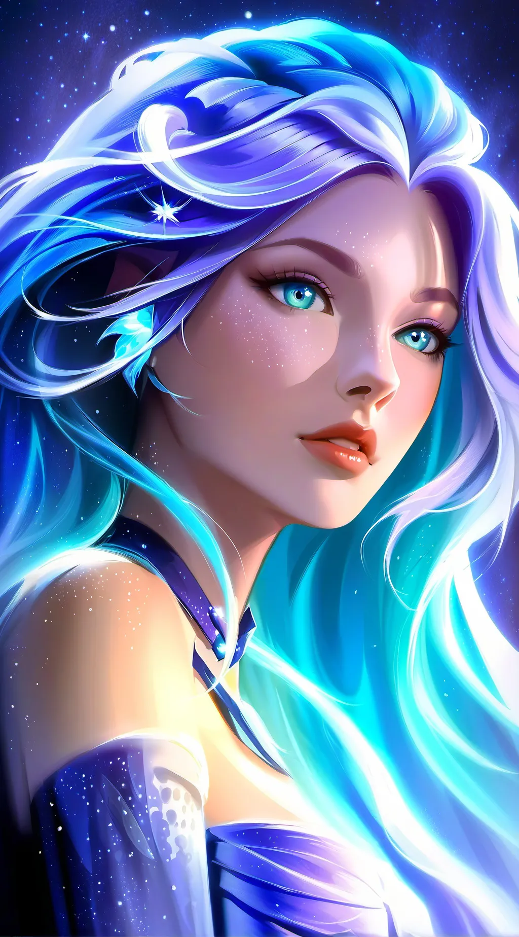 ai character: space  background