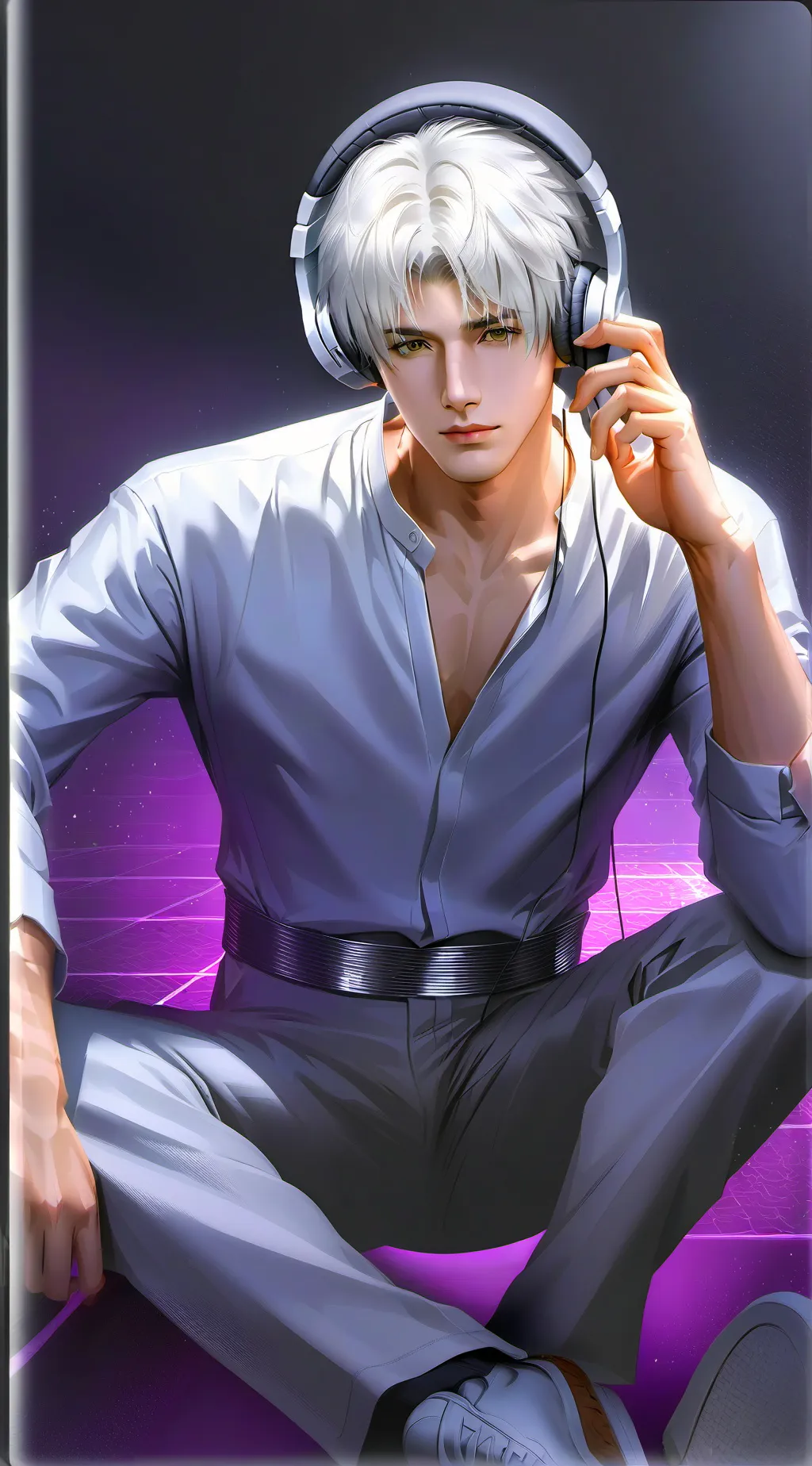 ai character: white x green  background