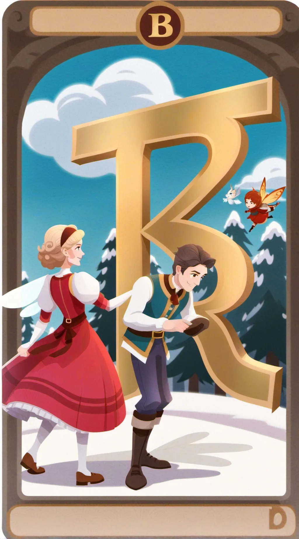 ai character: The Letter B background