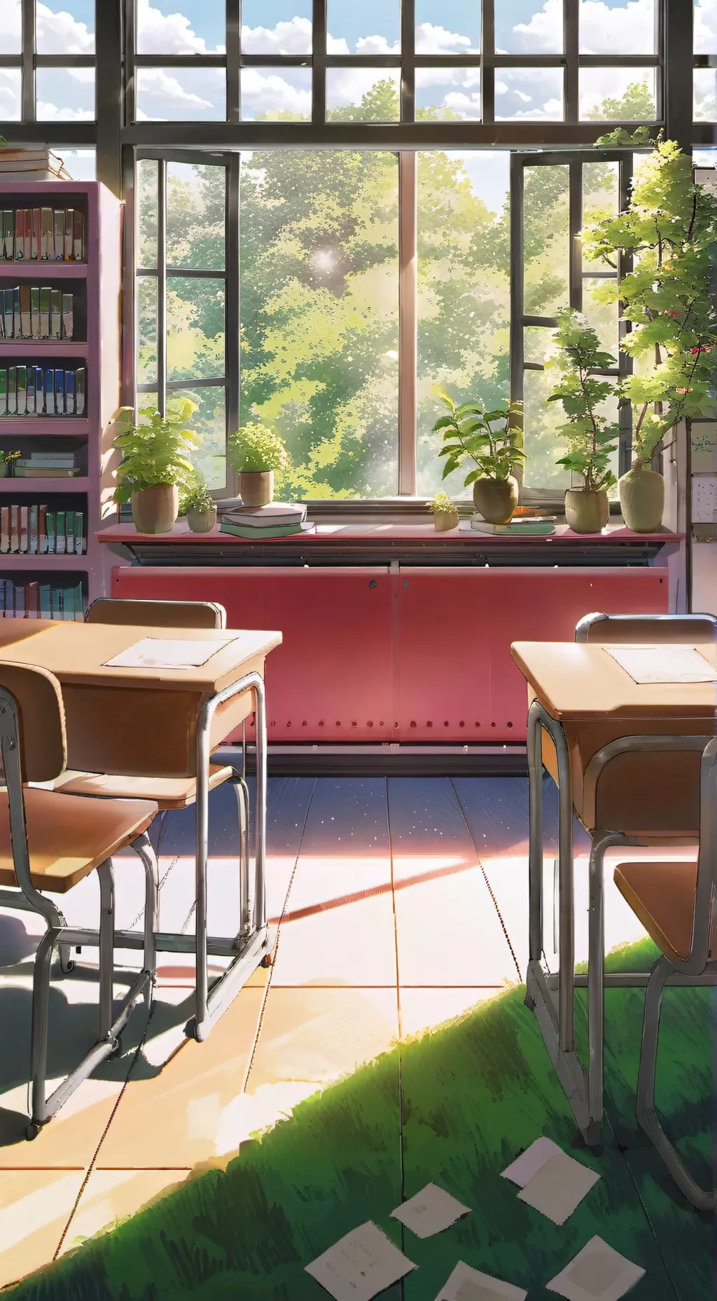 ai character: Classroom  background