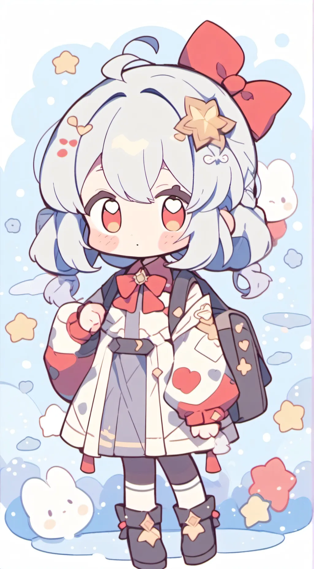 ai character: Red background