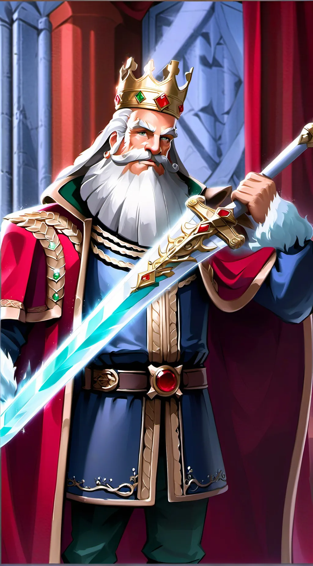 ai character: King claus background