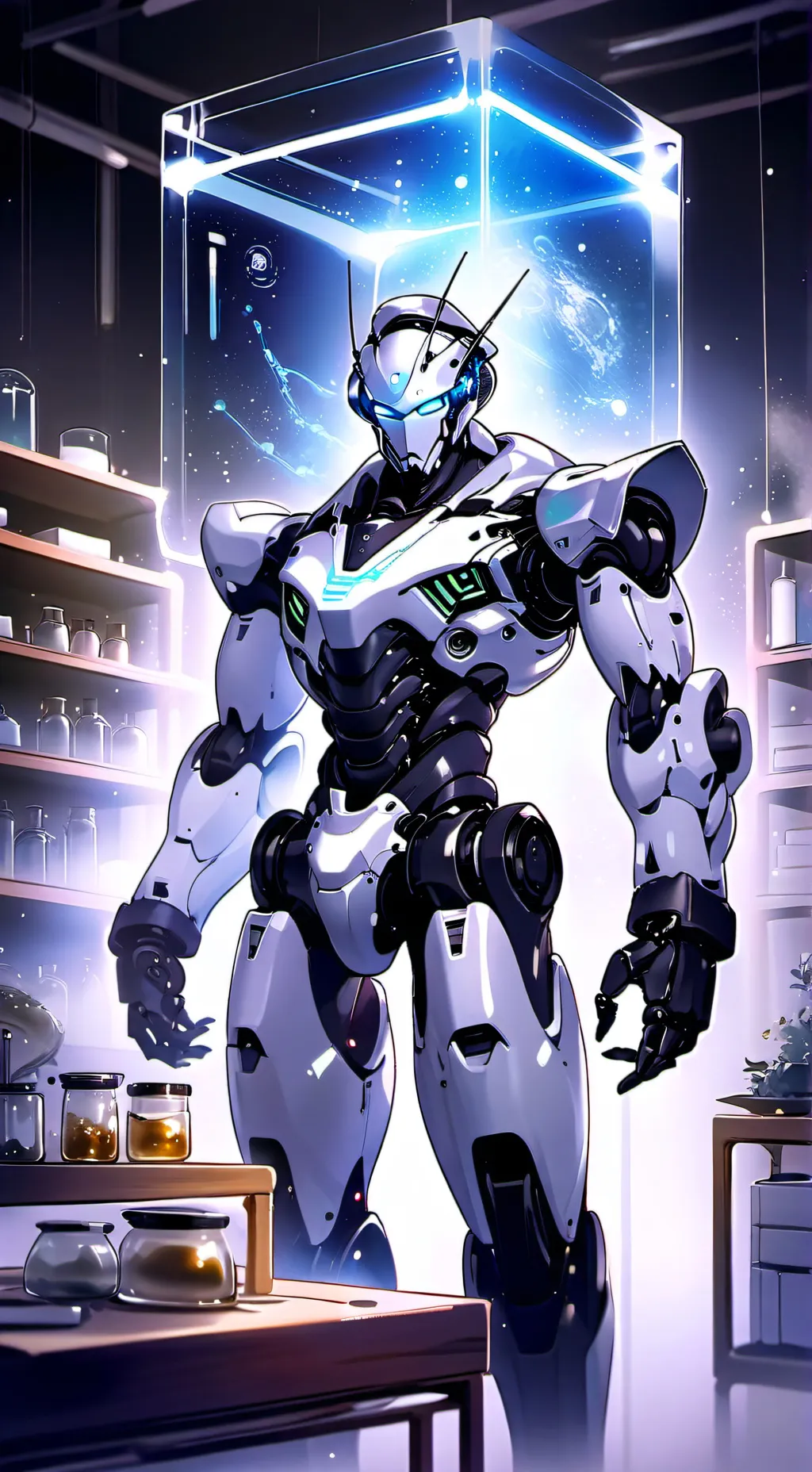 ai character: Metal Cardbot  background