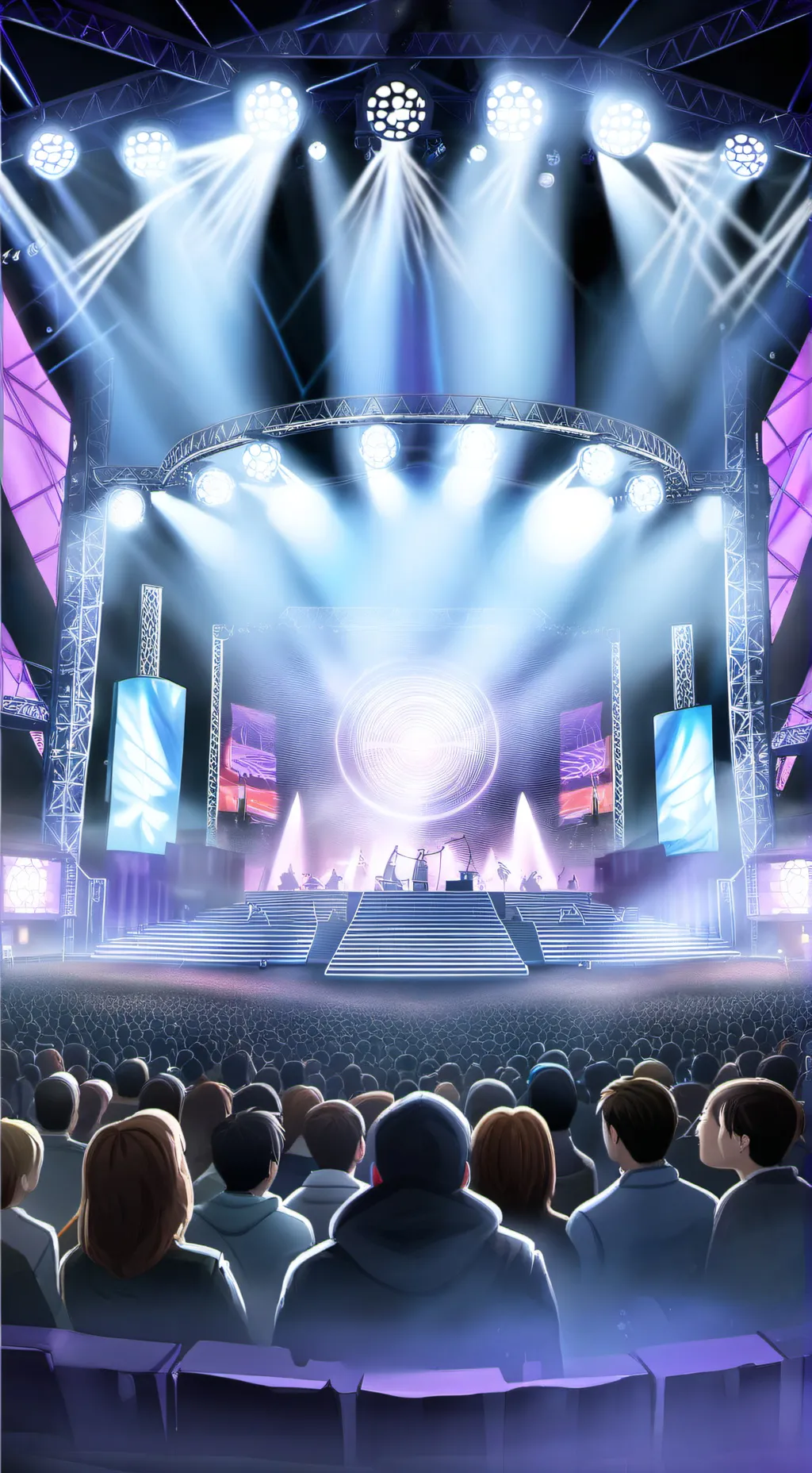 ai character: Katseye and enha!! background