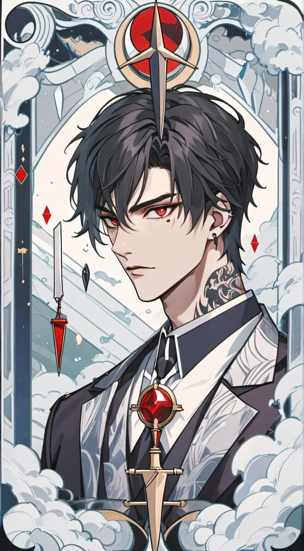 ai character: ༺ཌ༈𝕵𝖆𝖒𝖊𝖘༈ད༻ background