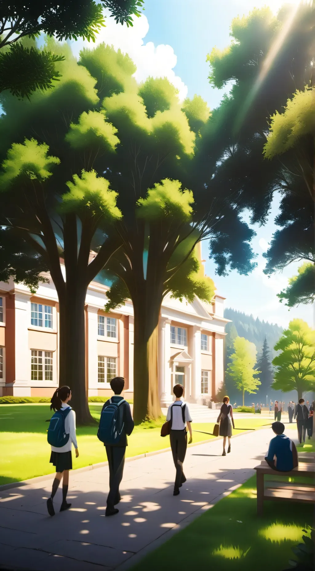 ai character: MHA escola  background