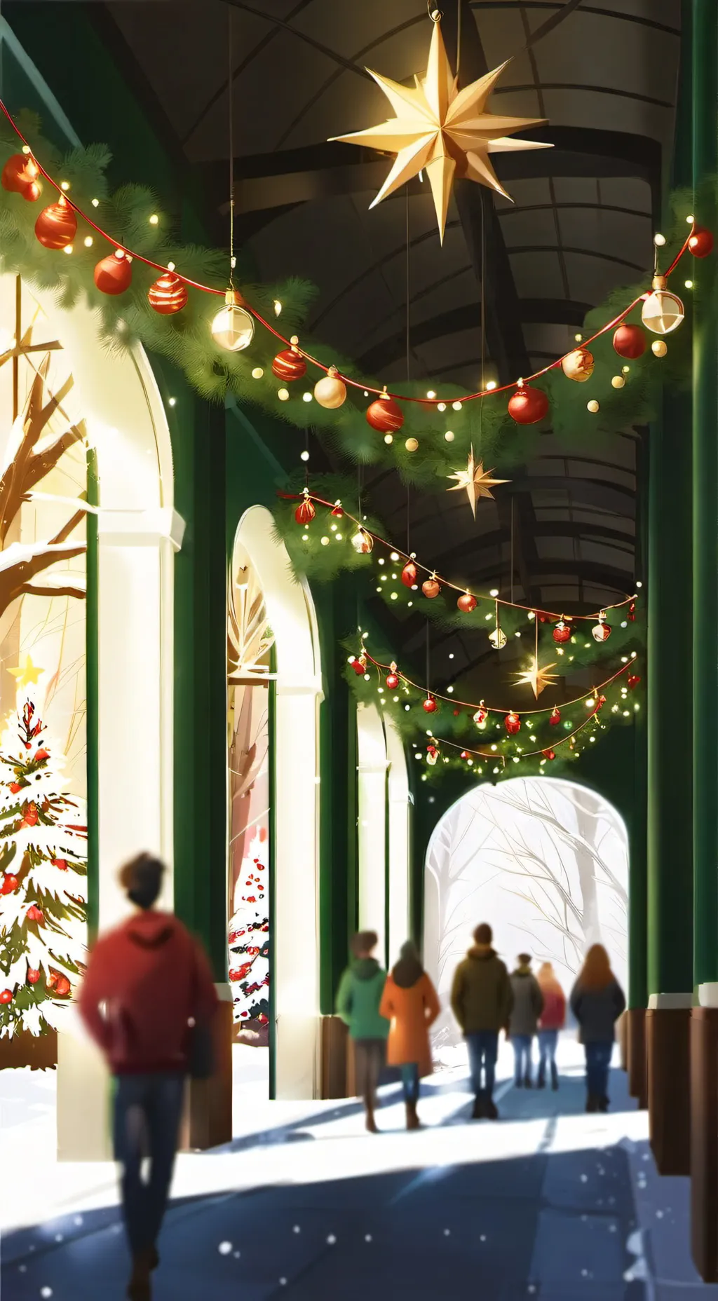 ai character: Christmas time background