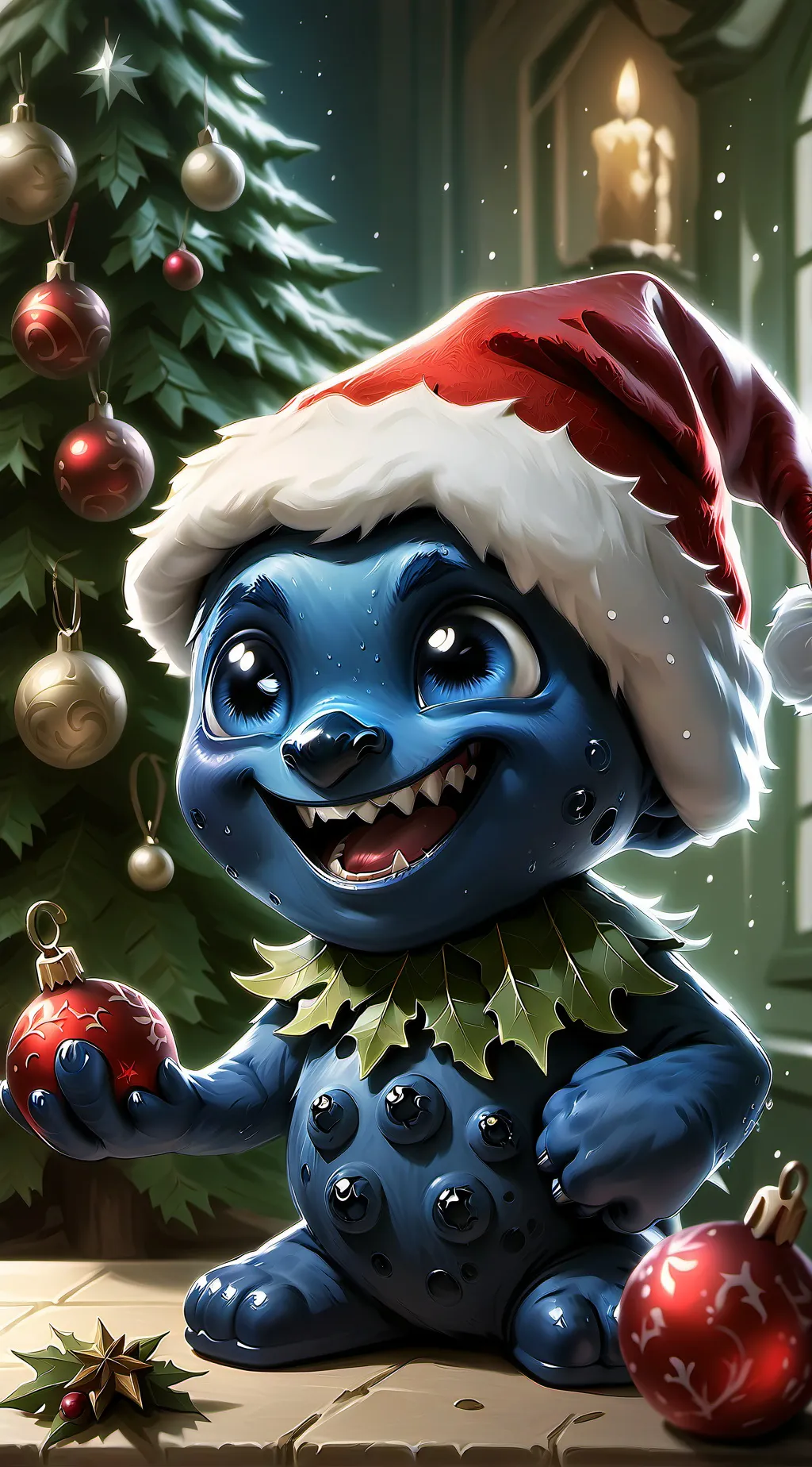 ai character: forsaken christmas background