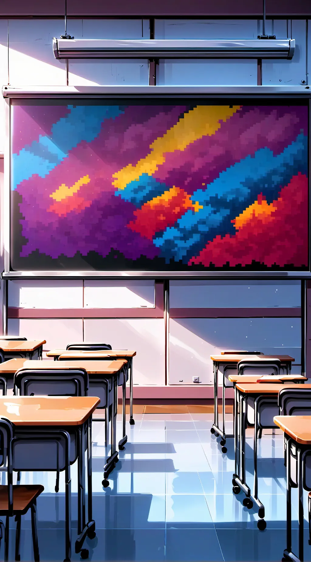 ai character: classroom background
