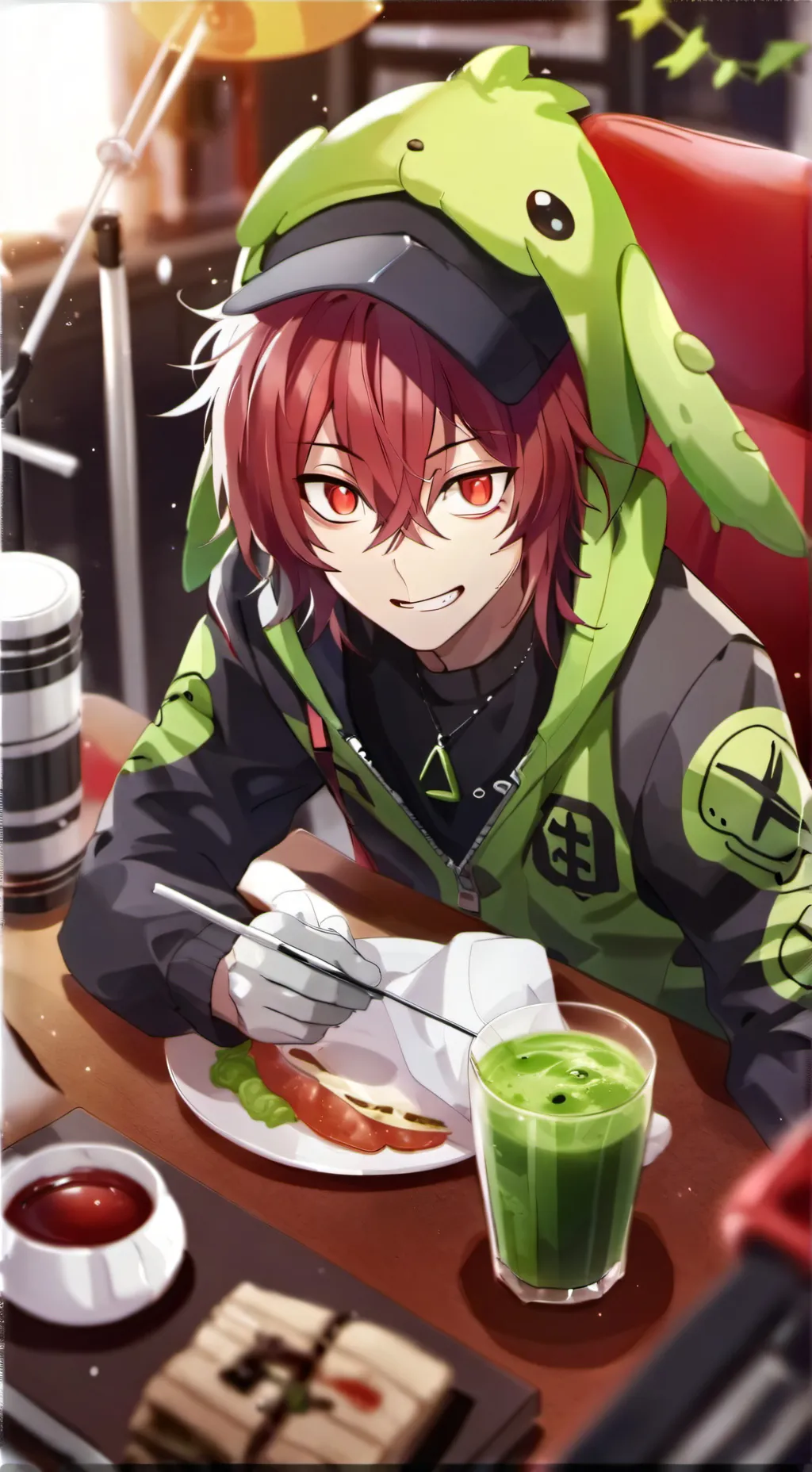 ai character: Sludge monster Mha background