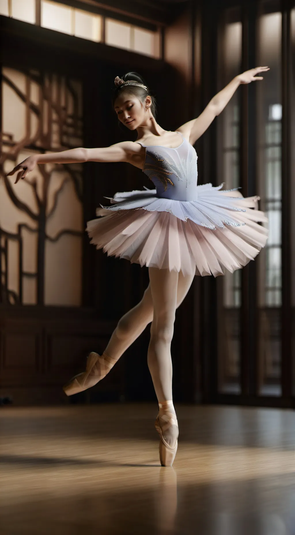 ai character: Ballet class background