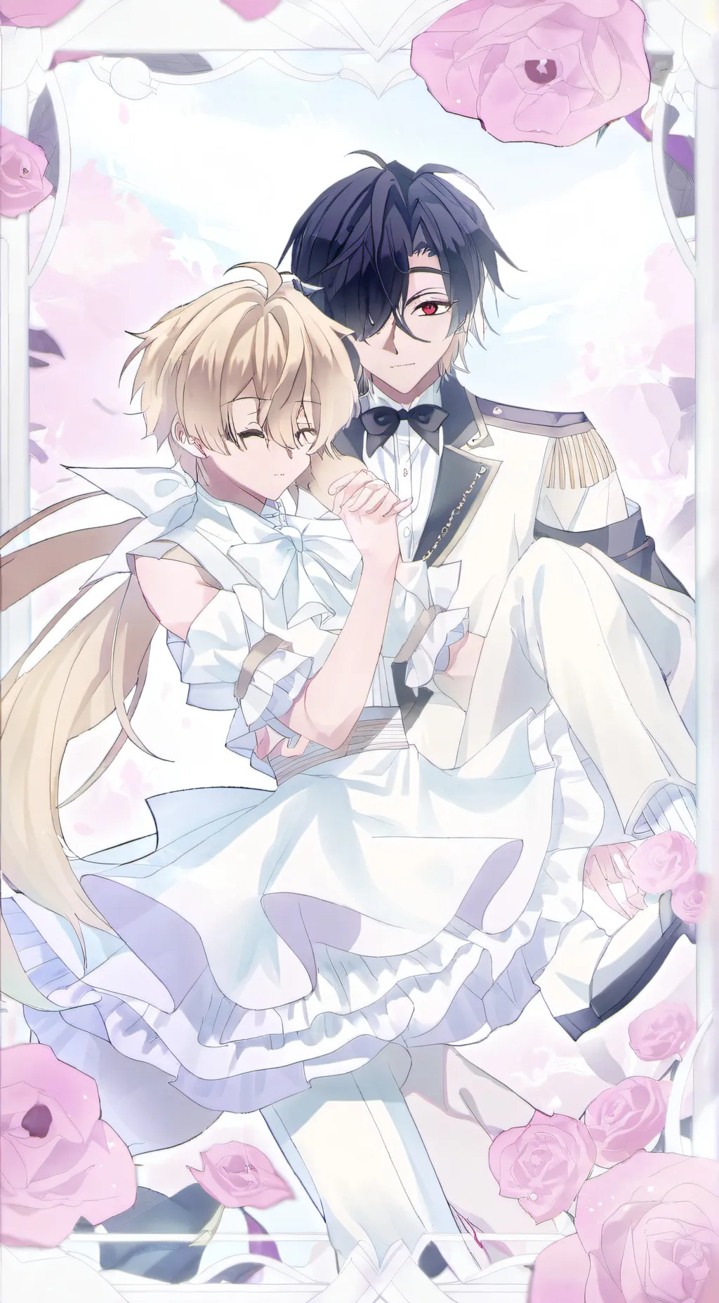 ai character: Violet background