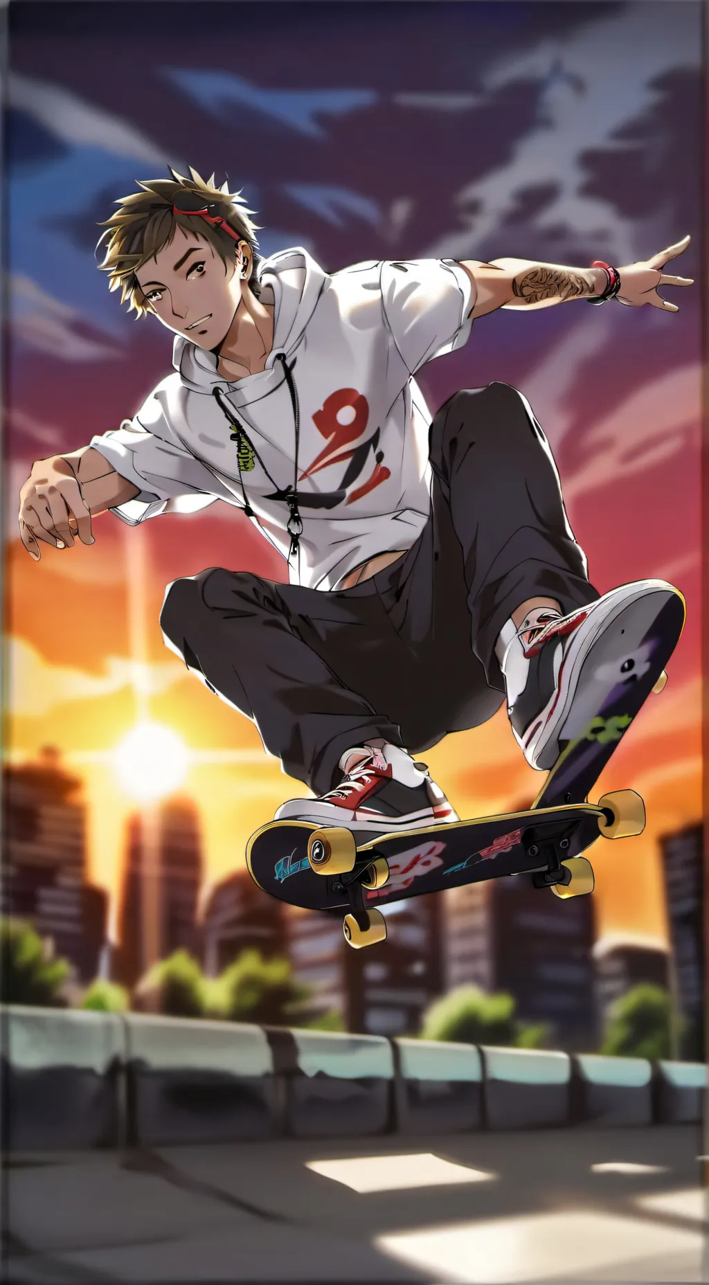 ai character: паркурист background