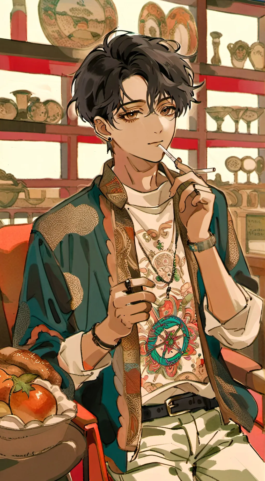 ai character: Hi background