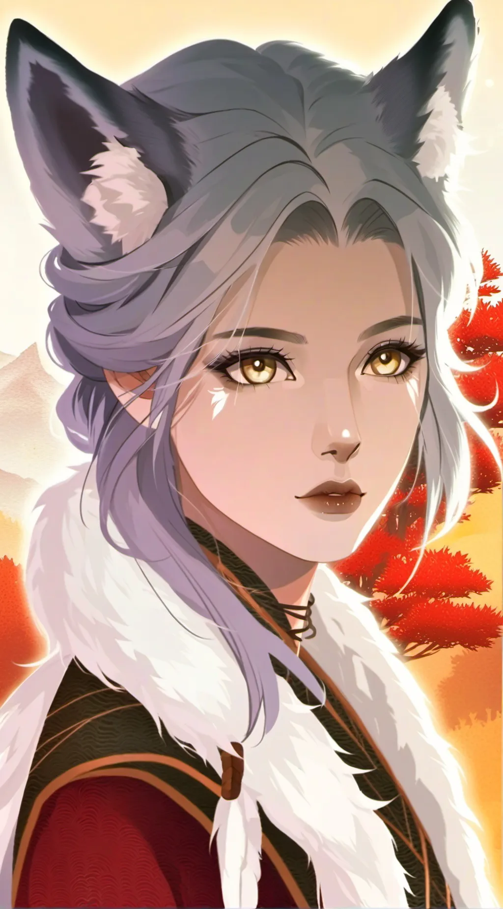 ai character: Wolf girl tf tg  background