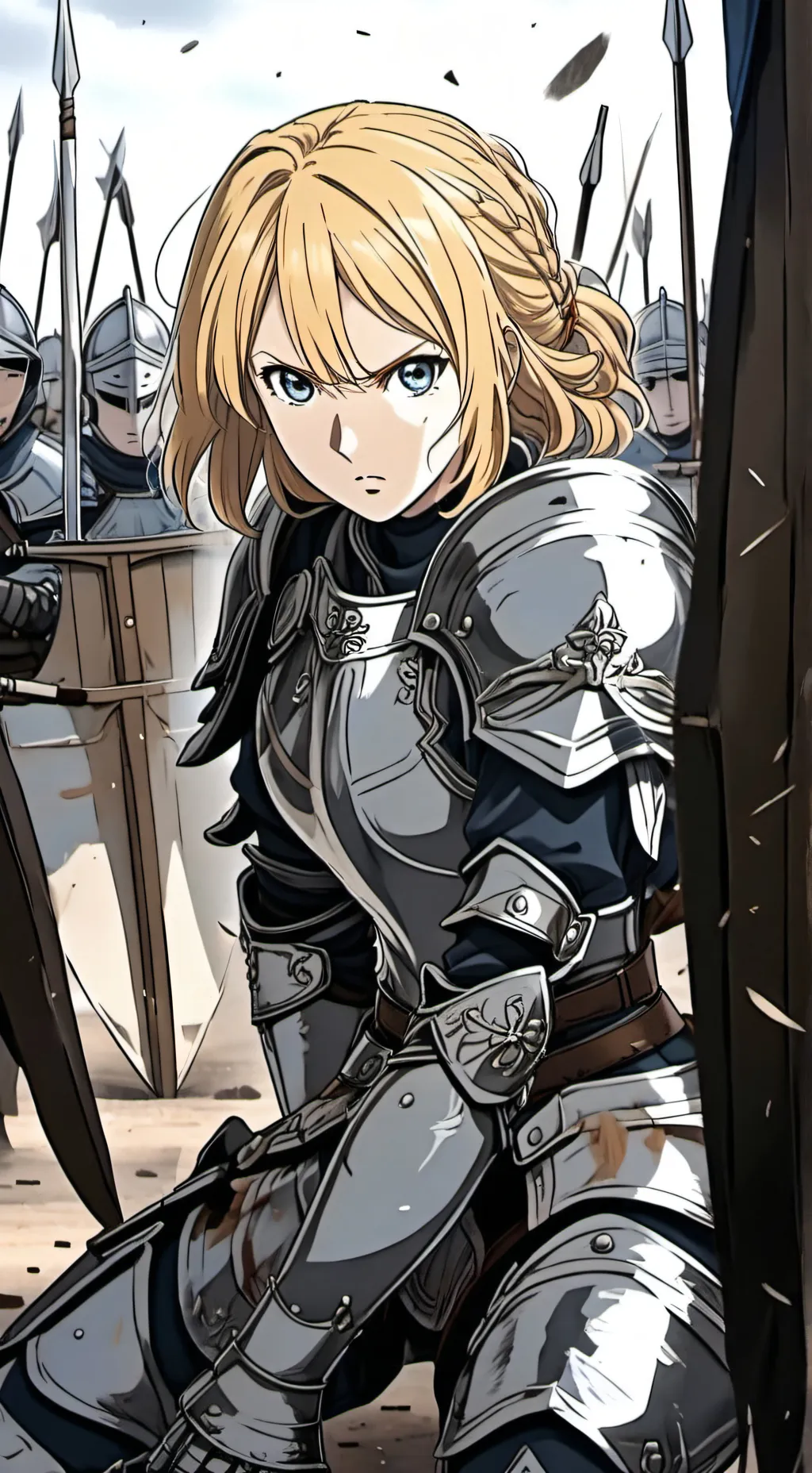 ai character: Juana de arco  background