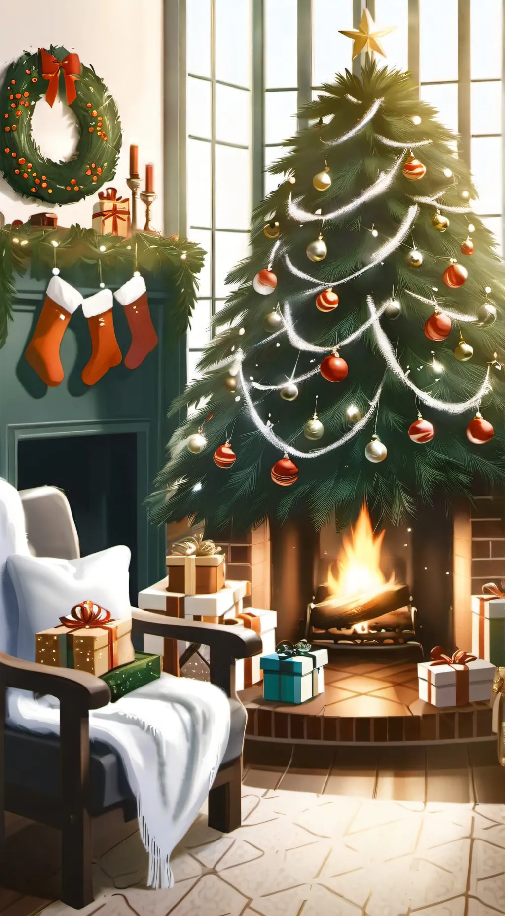 ai character: my OC's Christmas background