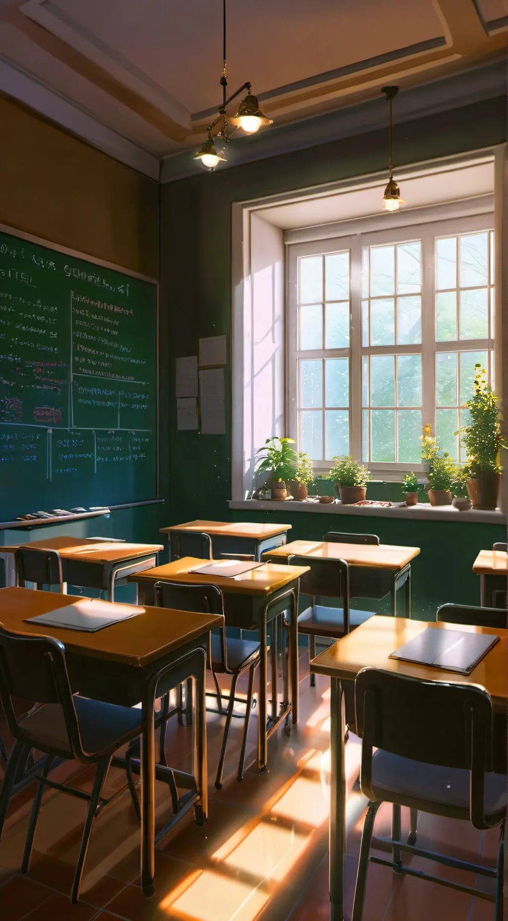 ai character: hybrid school  background