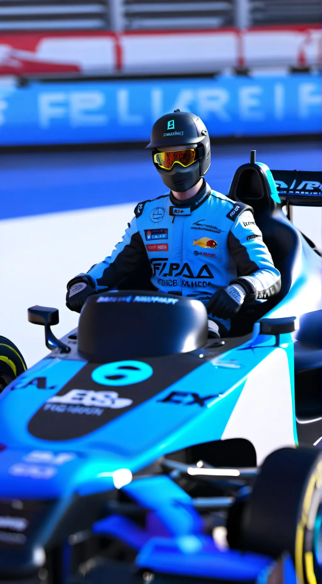 ai character: Blue knight  background