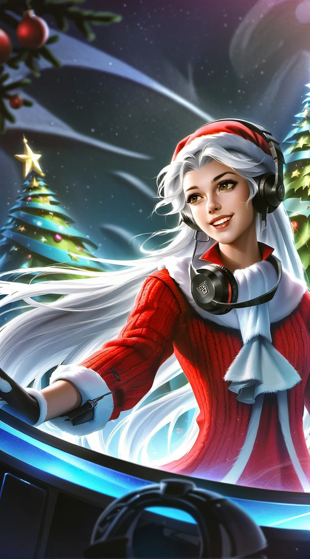 ai character: natalia festival background