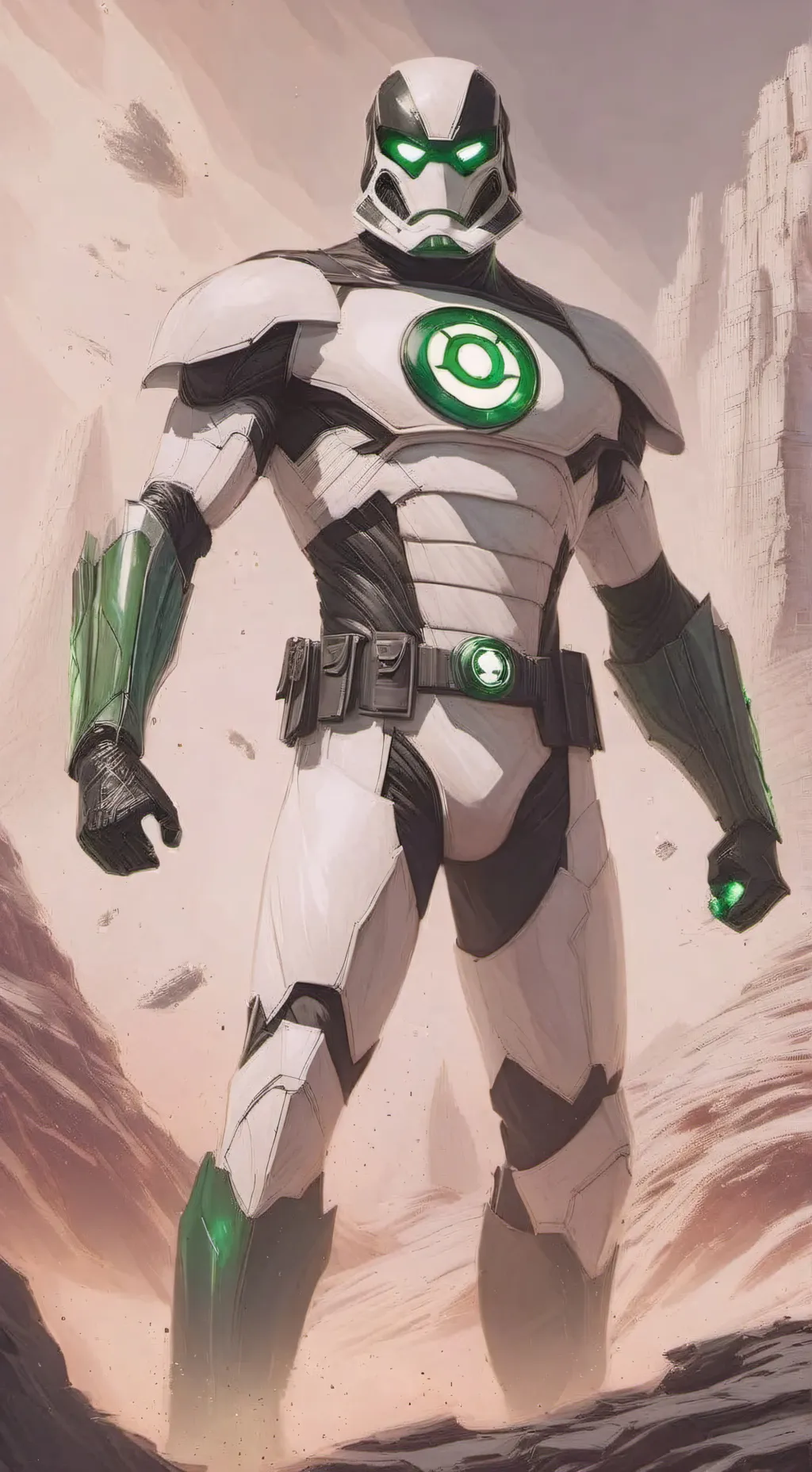 ai character: Green Lantern  background