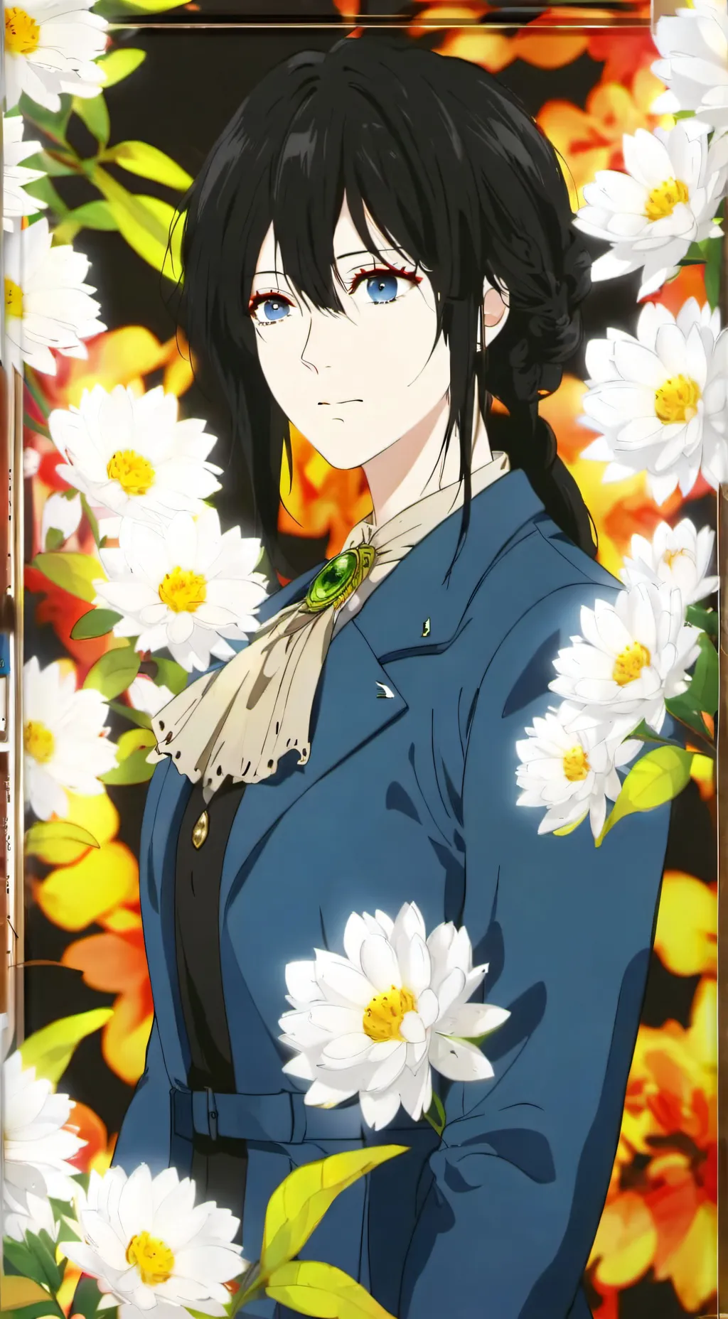 ai character: violet background