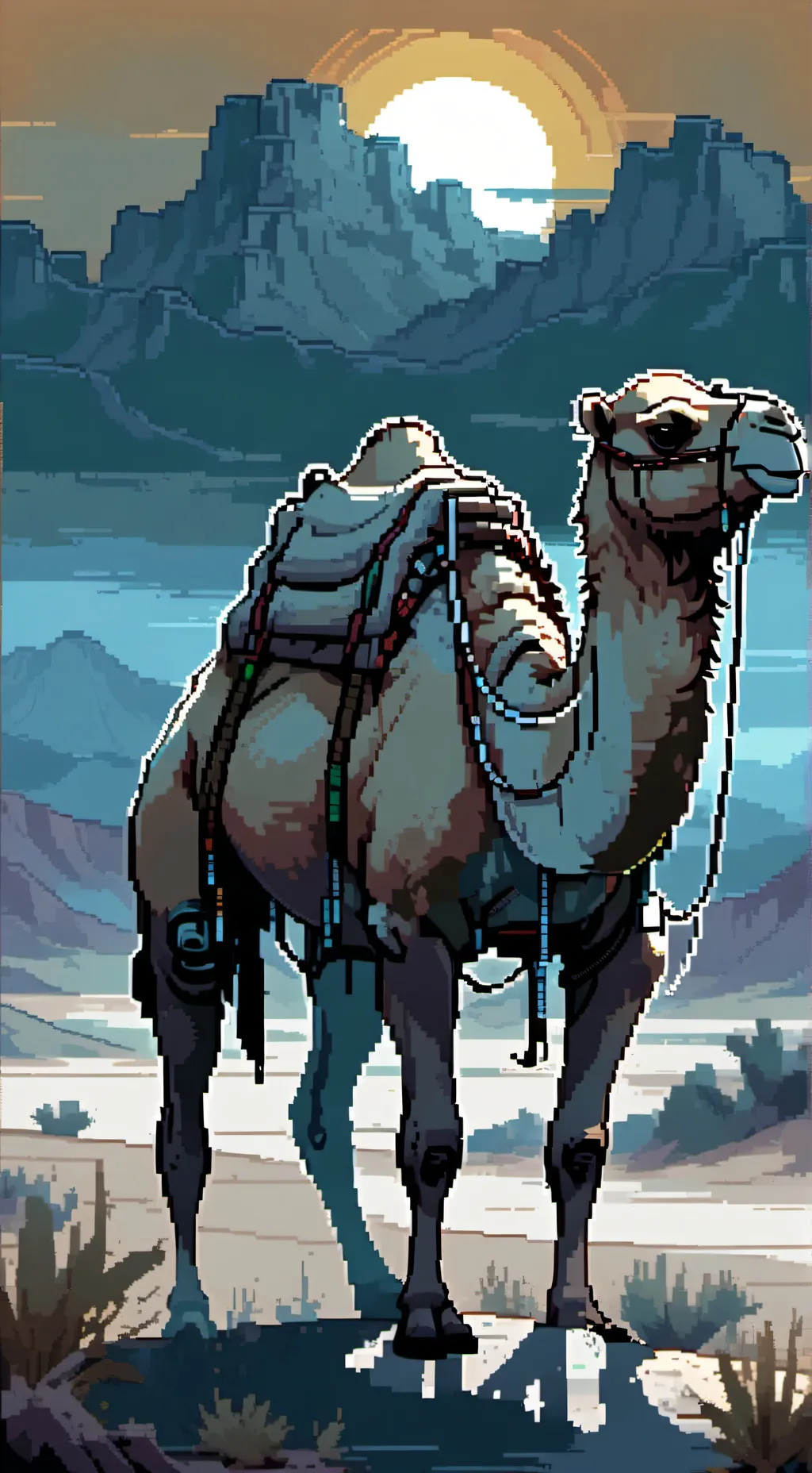 ai character: Minecraft strange background