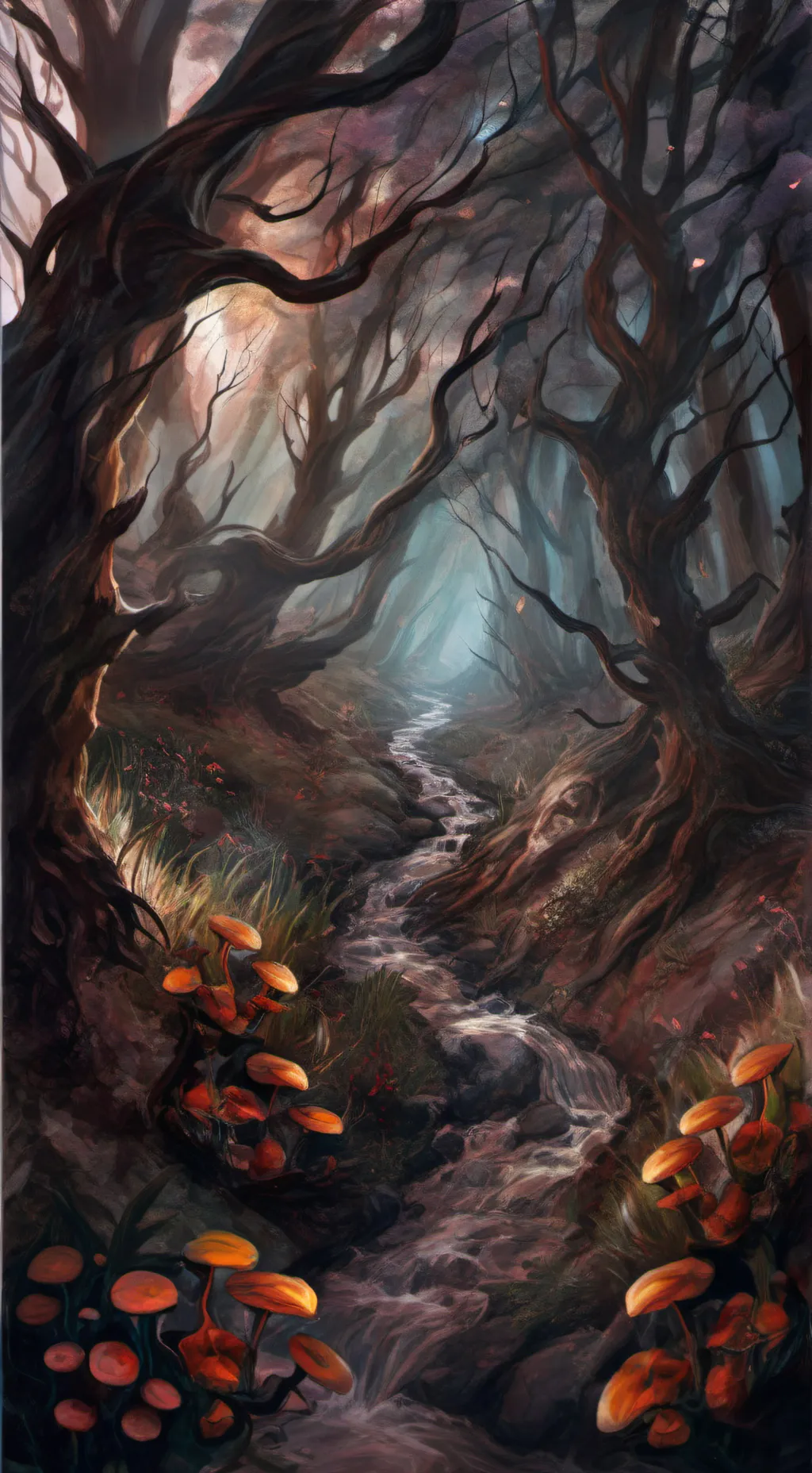 ai character: Forest collage  background