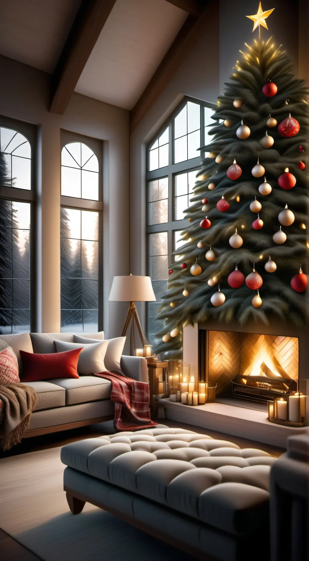 ai character: Christmas. background