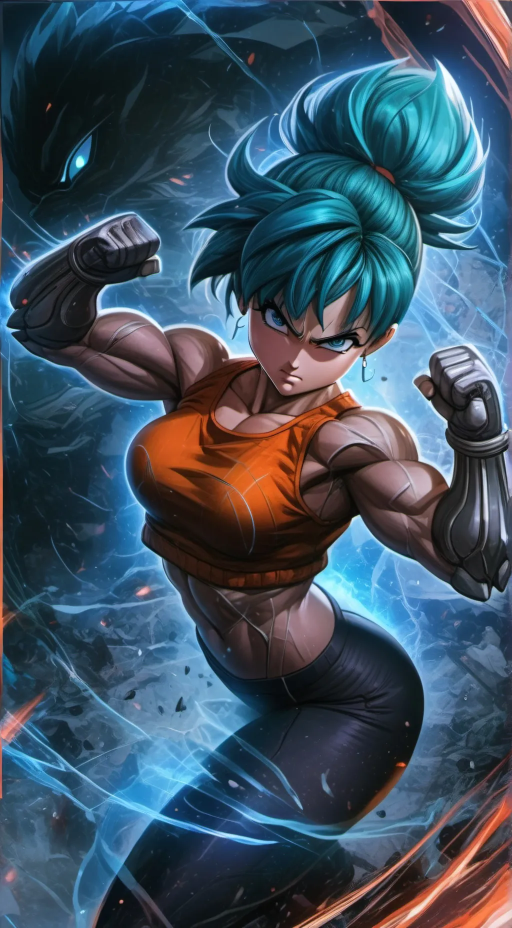 ai character: bulma musclegrowth background