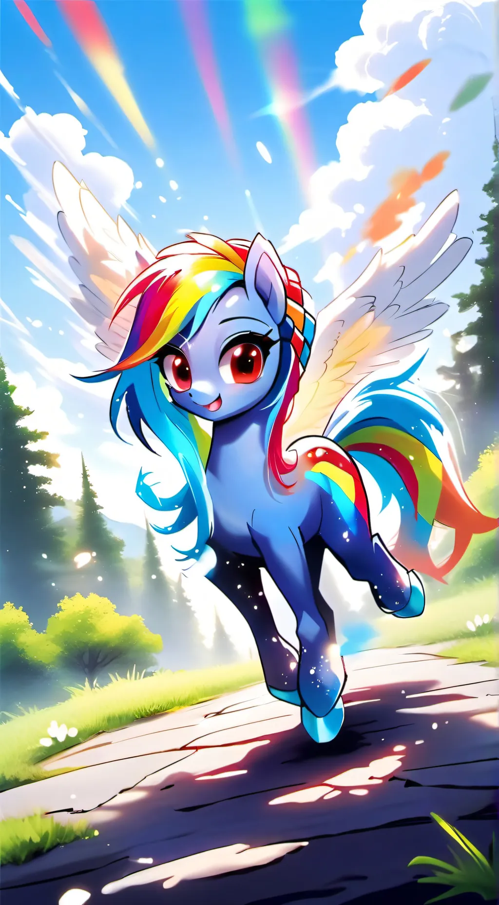 ai character: Rainbow Dash background