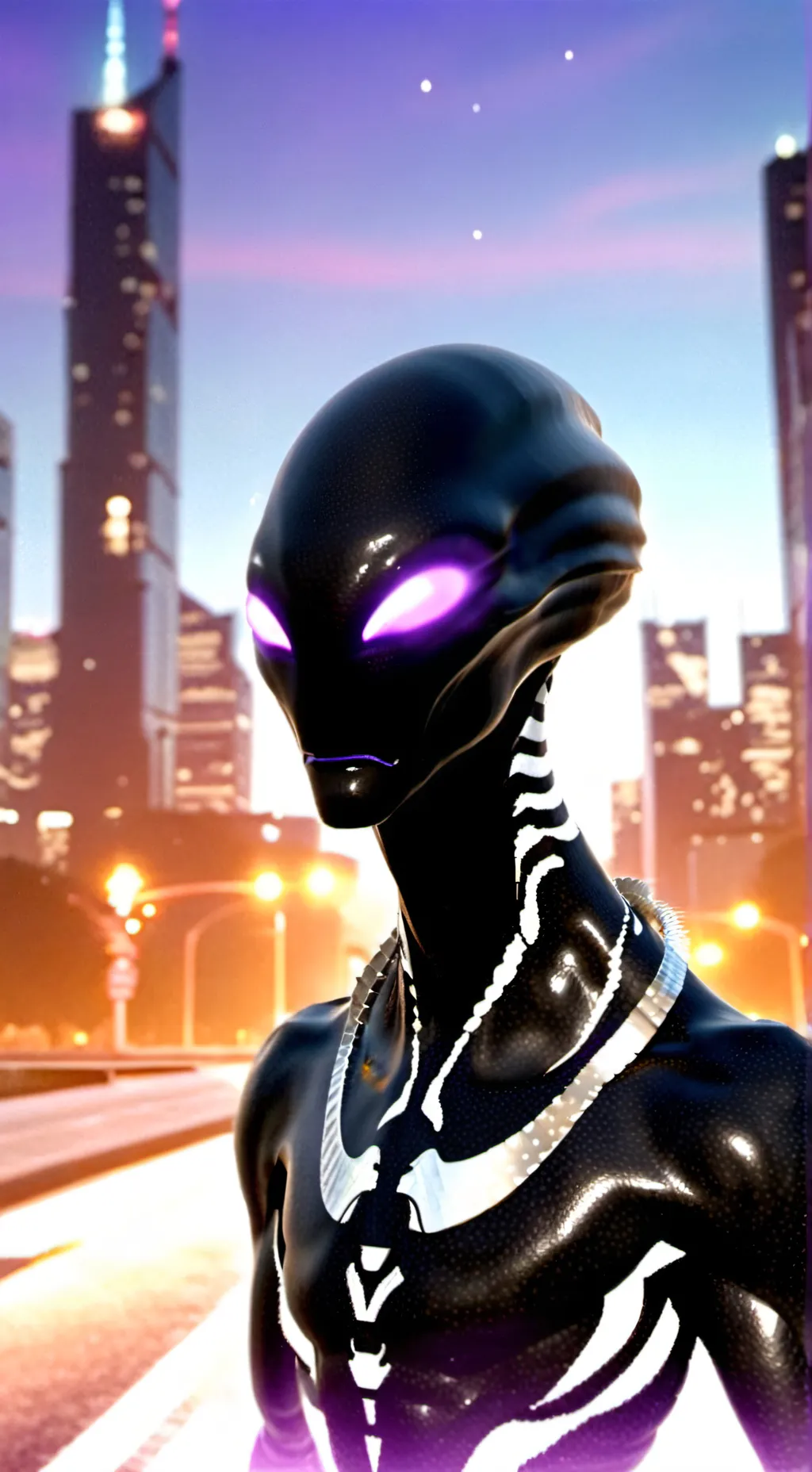 ai character: Alien(kosmita)  background