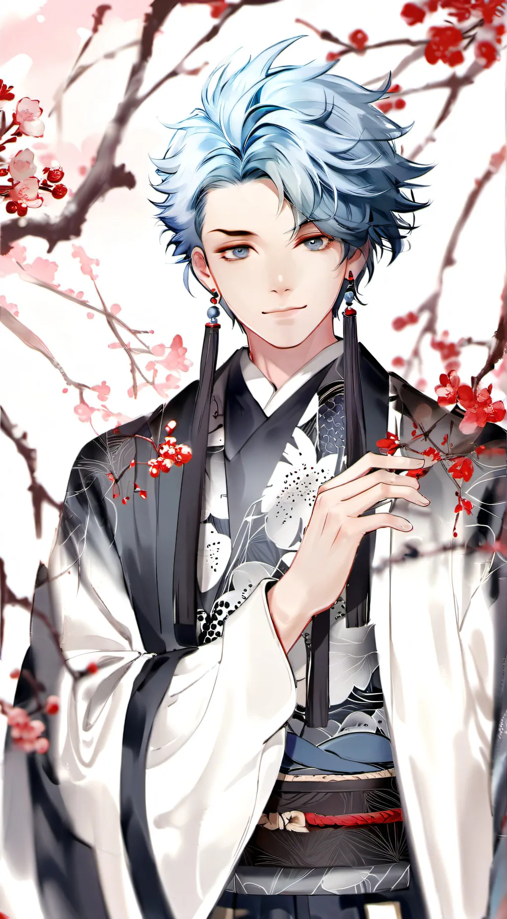 ai character: make giyu smile background