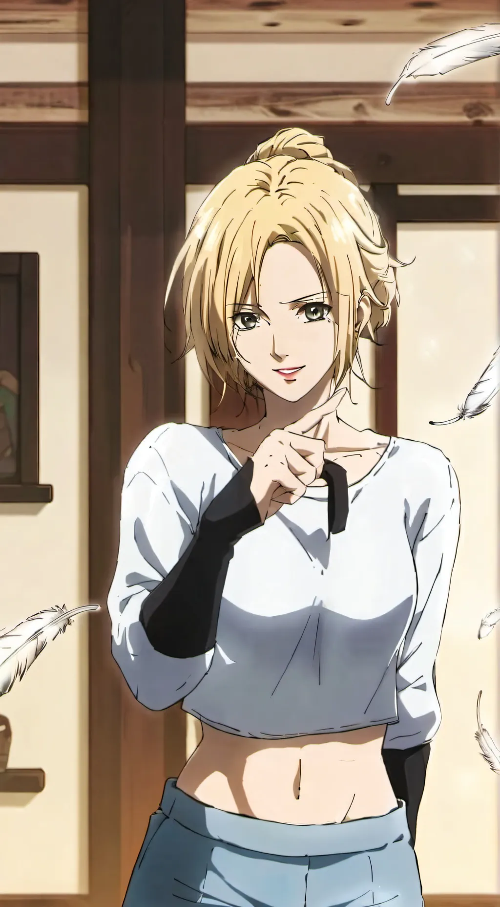 ai character: Annie tickling background