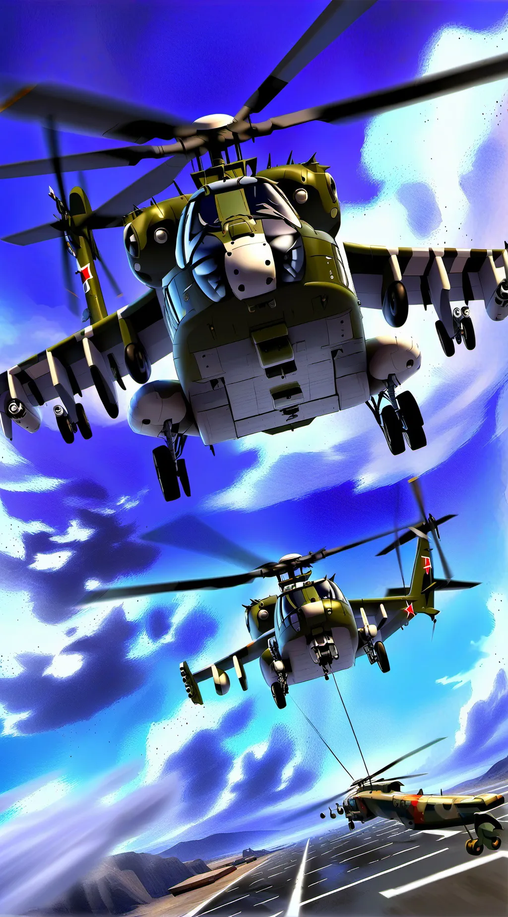 ai character: Black Hawk Vs HIND background