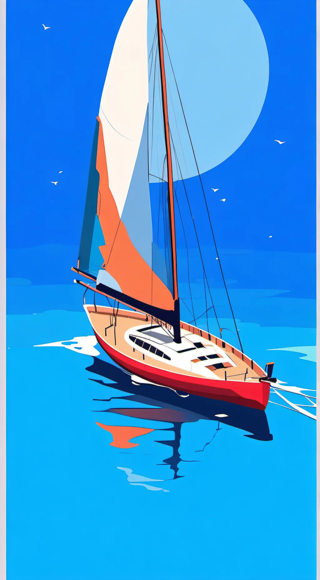 ai character: Sailboat background