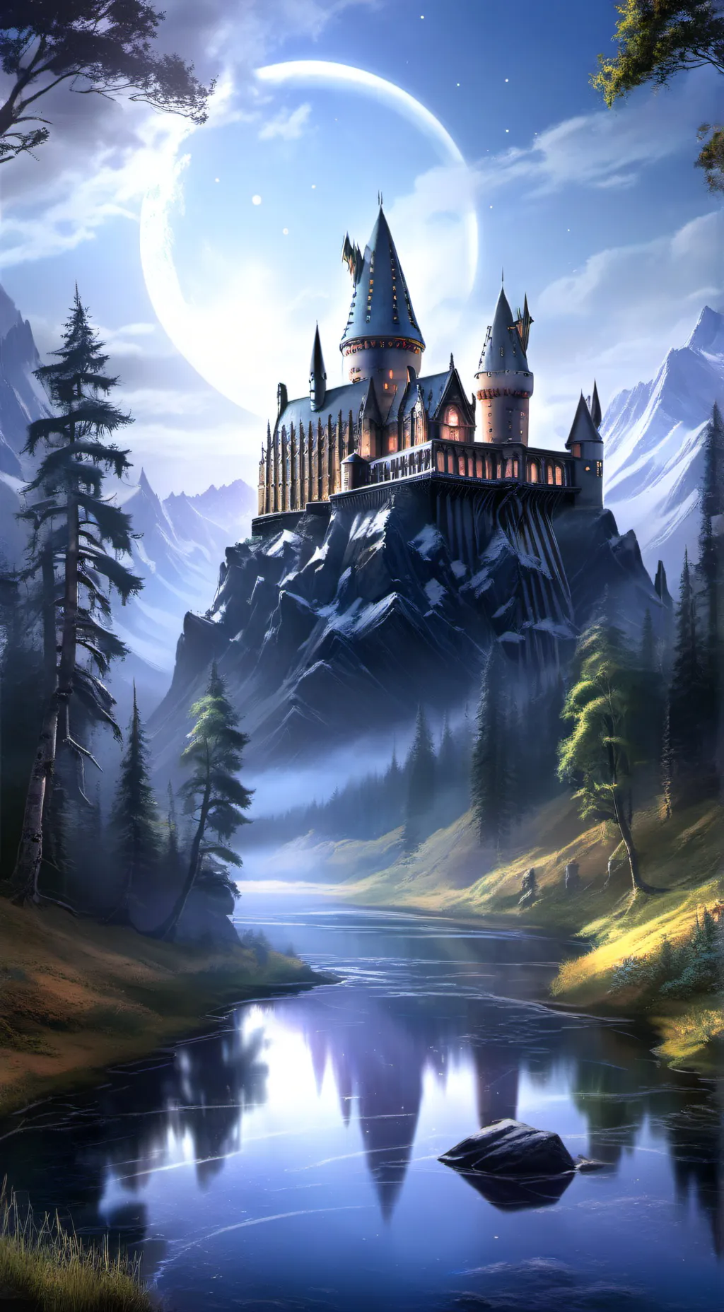 ai character: Hogwarts  background