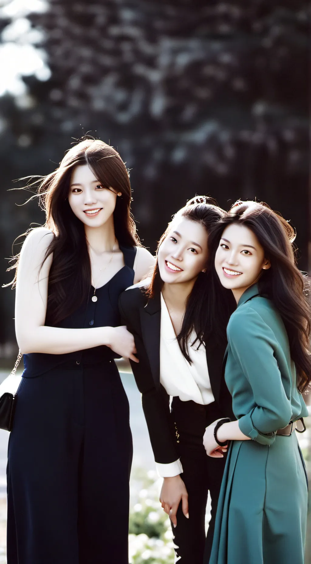 ai character: 3 girls background