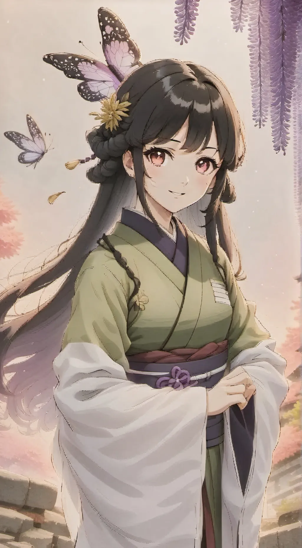 ai character: Giyu and shinobu  background