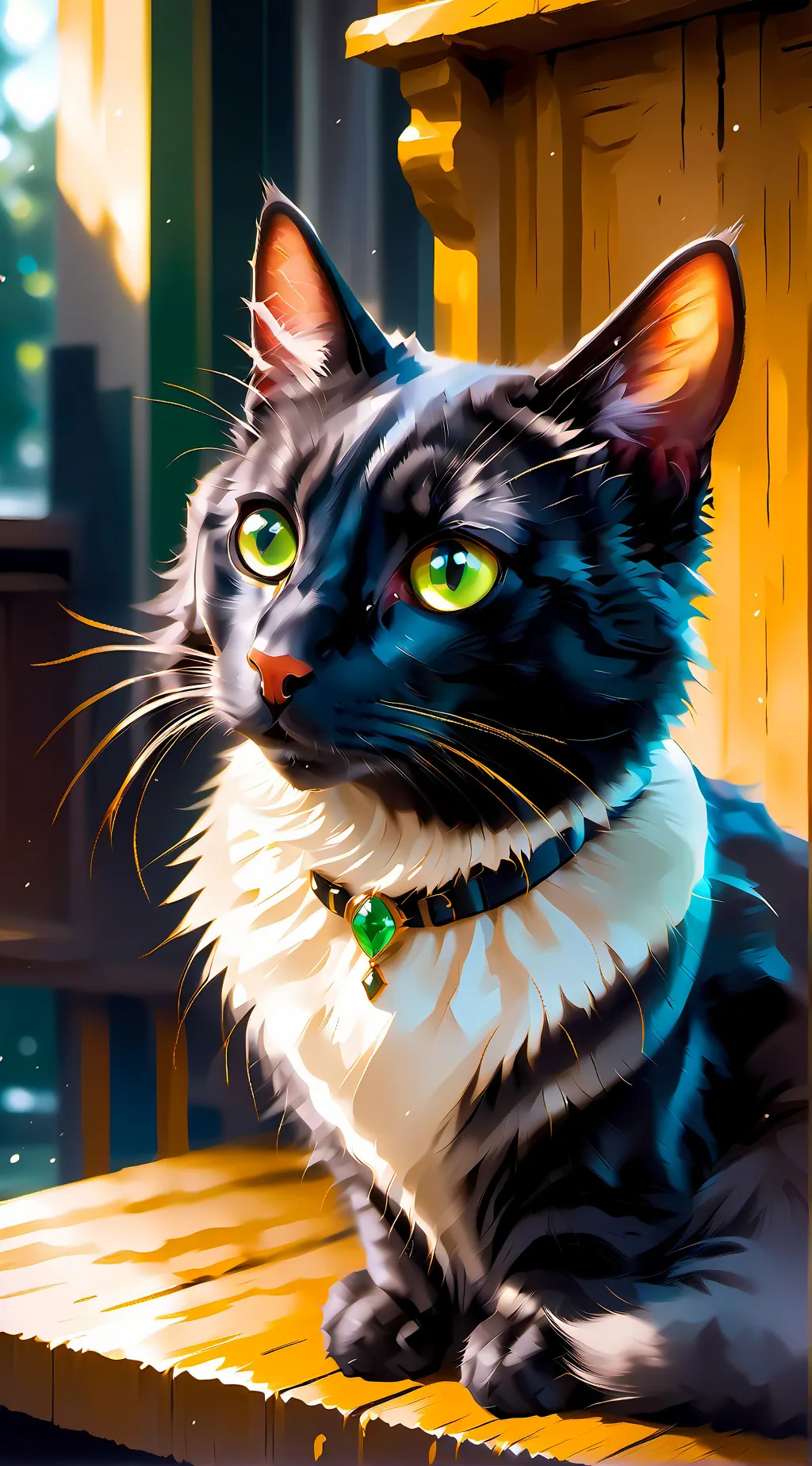 ai character: Black Cat  background