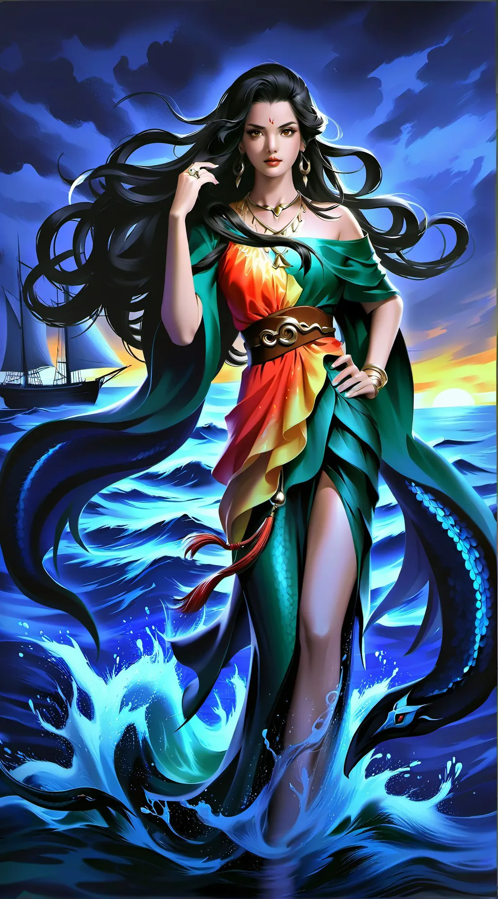 ai character: la diosa del mar 🌊 background