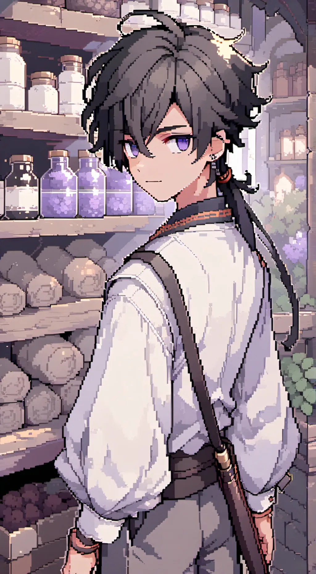 ai character: Midevil town background