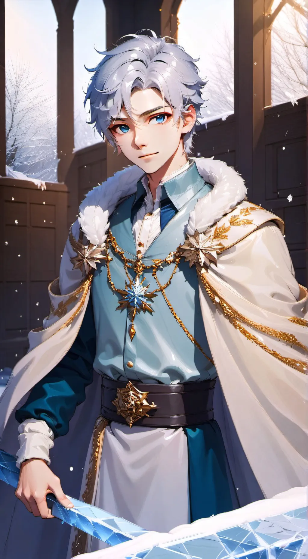 ai character: Kaelen Frostveil background